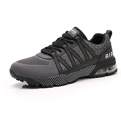 frysen Laufschuhe Herren Damen Atmungsaktiv Leichtgewicht Luftpolster Sportschuhe Turnschuhe Straßenlaufschuhe Sneaker Joggingschuhe Walkingschuhe Sport Fitness Schuhe Grau Gray 34 von frysen