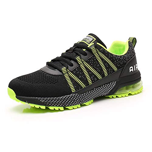 frysen Laufschuhe Herren Damen Atmungsaktiv Leichtgewicht Luftpolster Sportschuhe Turnschuhe Straßenlaufschuhe Sneaker Joggingschuhe Walkingschuhe Sport Fitness Schuhe Green Grün 34 von frysen