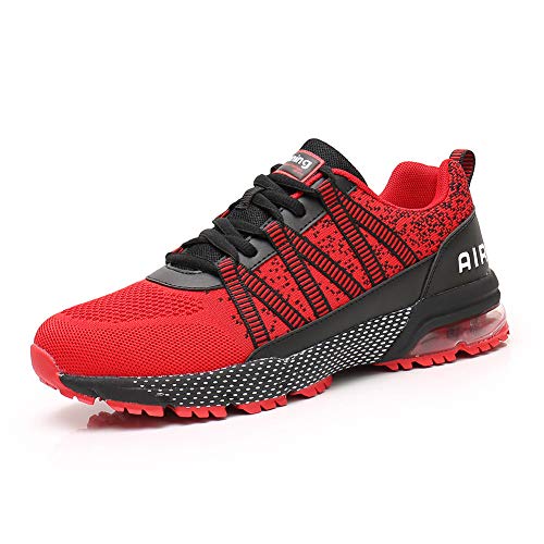 frysen Laufschuhe Herren Damen Atmungsaktiv Leichtgewicht Luftpolster Sportschuhe Turnschuhe Straßenlaufschuhe Sneaker Joggingschuhe Walkingschuhe Sport Fitness Schuhe Rot Red 35 von frysen