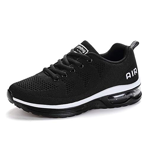 frysen Laufschuhe Herren Damen mit Dämpfung Sportschuhe Air Turnschuhe Luftsohlen Sneaker Luftpolster Schuhe Black 34 von frysen