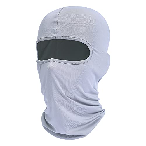 fuinloth Sturmhauben, Gesichtshaube, Skimaske, Hals Gaiter, UV-Schutz, Motorrad- und Fahrrad-Gesichtsmaske, Balaclavas für Herren/Damen Hellgrau von fuinloth