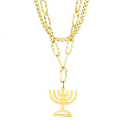 fycouyee Ornament Titan Stahl hohler Kerzenständer Anhänger Doppelkette Edelstahl Halskette fycouyee Ornament Titan Stahl hohler Kerzenständer Anhänger Doppelkette Edelstahl Halskette von fycouyee