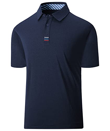 geeksport Poloshirt Herren Business Kurzarm Golf Tennis Freizeit Sport Tshirts Polo Männer Sommer Schwarz Blau Grau M-3XL von geeksport