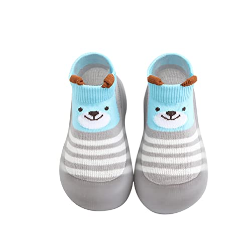 Baby Ballerina Kinder Toller Schuhe Baby und Mädchen rutschfeste Flache Socken Schuhe leicht bequem niedlich Cartoon Ente Muster Kinderlauflernschuh (Grey, 21 Infant) von generic