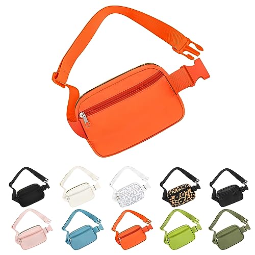 Frenou Hüfttasche zum Laufen für Damen und Herren Crossbody Gürteltasche Bauchtasche mit verstellbarem Gurt für Sport, Orange/Abendrot im Zickzackmuster (Sunset Chevron) von generic