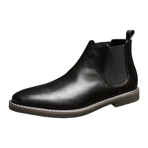 Herren Chelsea Boots Wildleder Stiefel Stiefeletten Herren Stiefel Stiefel für Männer Casual Stiefel Motorrad Combat Ankle Dress Boots Herren, Motorrad Ankle Chelsea Booties Anzugschuhe von generic