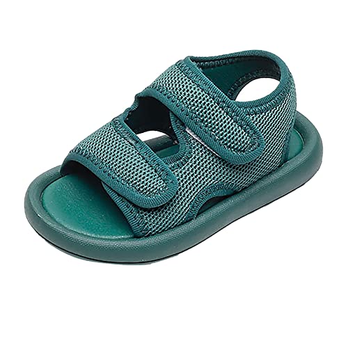 Light Kinder Mädchen Sandalen Unisex Casual Open Toe Leichte verstellbare Riemen Sommer Sport Sandalen Mädchensandalen (Green, 28 Little Child) von generic