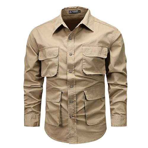 Herren Outdoorhemd Safari Hemd Langarm Schnelltrocknend Funktionsshirt für Wandern Angeln Arbeitshemd Outdoor Hemd Herren Langarm Tactical Hemd Revers mit Knöpfen Atmungsaktiv Cargo-Hemd Herren Outdoorhemd Safari Hemd Langarm Schnelltrocknend Funktionsshirt für Wandern Angeln Arbeitshemd Outdoor Hemd Herren Langarm Tactical Hemd Revers mit Knöpfen Atmungsaktiv Cargo-Hemd von generisch