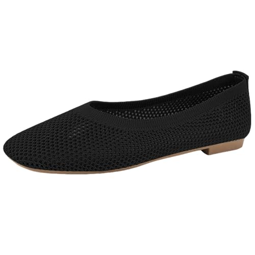 generisch Bequeme Schuhe Damen Sommer Damen Strick-Ballerinas Sommer Strandschuhe mit Flache Schuhe Superweich für Komfort Bequem für Lässiger Stil Schwarz 41 generisch Bequeme Schuhe Damen Sommer Damen Strick-Ballerinas Sommer Strandschuhe mit Flache Schuhe Superweich für Komfort Bequem für Lässiger Stil Schwarz 41 von generisch