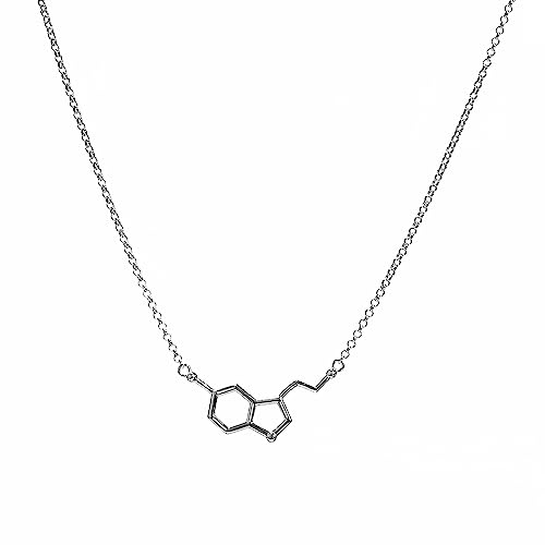 getDigital Unisex-Anhänger Geek Gem Molekül-Halskette Serotonin 925 Silber - 11710 von getDigital