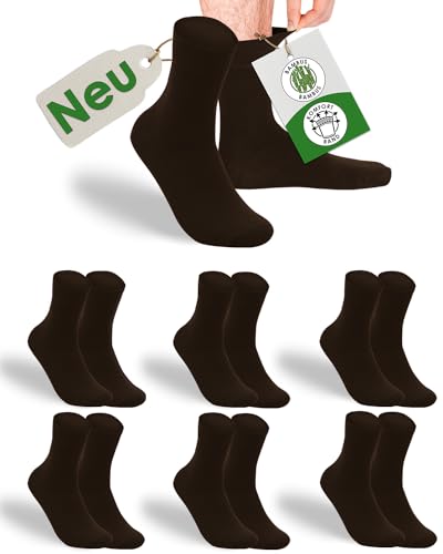 gigando Bambus-Socken Soft-Bund, Premium-Qualität ohne Gummi-Bund, extra weich, für Damen & Herren, 6 Paar, dunkel-braun-mocca, 39-42 gigando Bambus-Socken Soft-Bund, Premium-Qualität ohne Gummi-Bund, extra weich, für Damen & Herren, 6 Paar, dunkel-braun-mocca, 39-42 von gigando