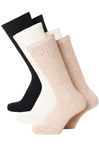 Goldenpoint Damen Multipack Gerippte Socke mit glattem Strick, mehrfarbig, Einheitsgröße von goldenpoint