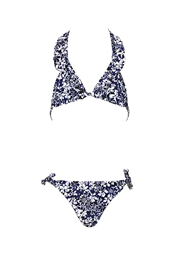 goldenpoint Mare Mädchen Bikini Badeanzug Triangel-Oberteil Riviera, Farbe Blau, Größe 10 Years von goldenpoint