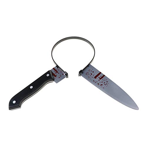 gulang-keng Halloween-Haarreif, Messer durch Kopf, lustig, gruseliges Stirnband, Kunstblut-Requisiten gulang-keng Halloween-Haarreif, Messer durch Kopf, lustig, gruseliges Stirnband, Kunstblut-Requisiten von gulang-keng