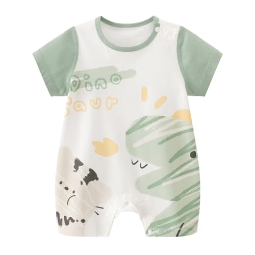 gurcooc Baby Jungen Mädchen Strampler Neugeborene Kurzarm Baumwolle Bodysuit Cartoon Sommer Baby Body Outfit Set, 0-18 Monate gurcooc Baby Jungen Mädchen Strampler Neugeborene Kurzarm Baumwolle Bodysuit Cartoon Sommer Baby Body Outfit Set, 0-18 Monate von gurcooc