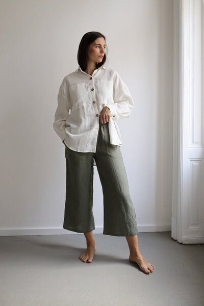 gust. Damen Weite Leinenhosen - Culotte - Linen trousers - 100% Bio-Leinen von gust.