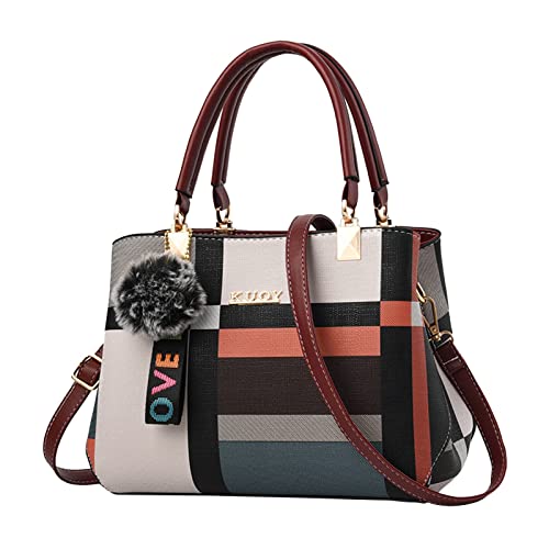 Damen Taschen Günstig Stoff Damen Umhängetasche Messenger Bag Handtasche für Frauen Business Taschen (A, One Size) von hahuha