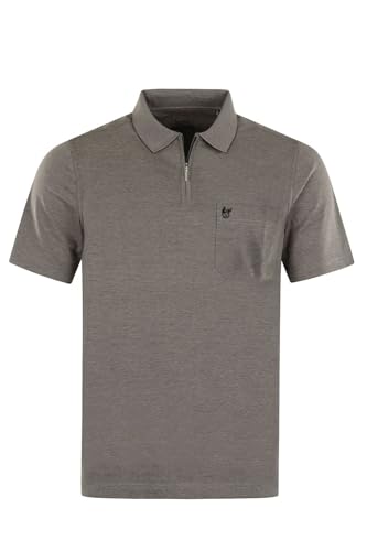 hajo Poloshirt Kurzarm Shirt Soft Knit 20080 106 braun strukturiert, Herren-Größe:58 von hajo