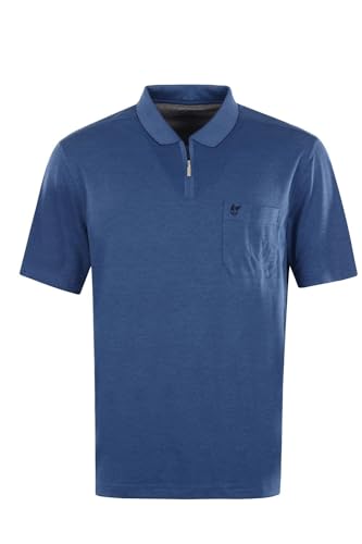 hajo Poloshirt Kurzarm Shirt Stay Fresh 20080 600 blau strukturiert, Herren-Größe:56 von hajo