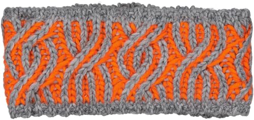 halsüberkopf Damen Stirnband Winter grau, orange von halsüberkopf