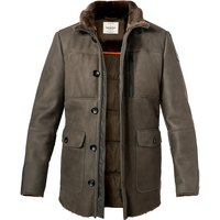 handstich Herren Lammfell-Jacke braun unifarben von handstich