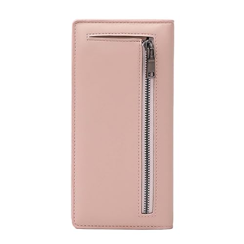 harayaa Lange Damen-Geldbörse, Kreditkartenetui, PU-, dünn, modisch, Karten-Organizer, Billfold-Clutch-Geldbörse, Rosa von harayaa