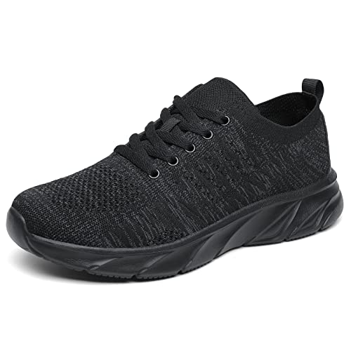 Herren Laufschuhe Gehen Leichte Sport Mode Sneaker Bequeme Atmungsaktive Casual Sneaker Schwarz (Schwarz2238, adult, men, numeric_42, numeric, eu_footwear_size_system, medium) von hecodi