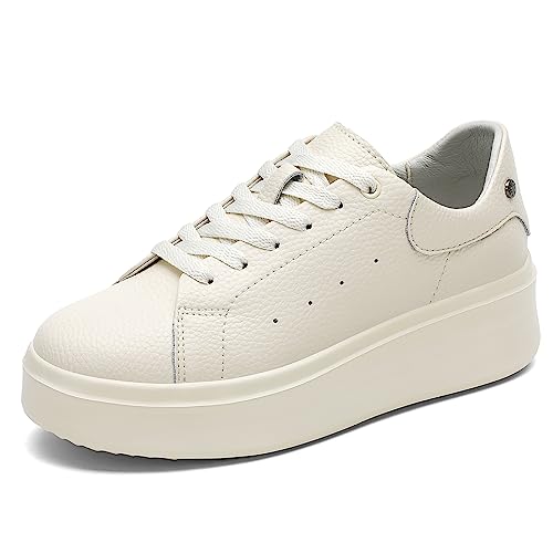 Damen Bequemschuhe, Frauen Schnürschuhe,Wechselfußbett Beige 40 von hecodi