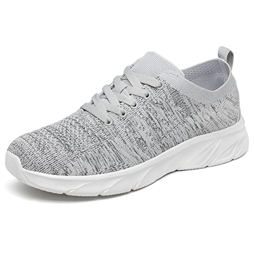 hecodi Herren Laufschuhe Gehen Leichte Sport Mode Sneaker Bequeme Atmungsaktive Casual Sneaker Schwarz (Grau2238, Adult, Men, Numeric_41, Numeric, eu_Footwear_Size_System, medium) von hecodi