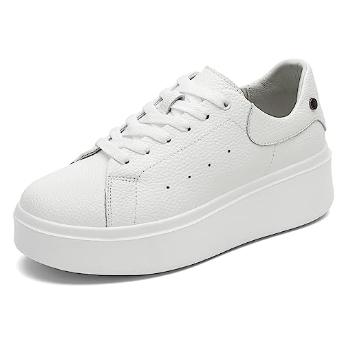 Damen Bequemschuhe, Frauen Schnürschuhe,Wechselfußbett Weiß 36 von hecodi