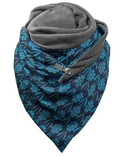 heekpek Damen Schals Warmer Dreieckschal mit Button Winterschals Retro Damen Wickelschal Lässige Herbstschal Winterschal Halstücher übergroßer Weich Scarf Poncho von heekpek