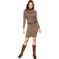 Witt Damen Rollkragen-Kleid, camel von heine