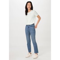 hessnatur Damen Jeans BEA High Rise Straight Cropped aus Bio-Denim - blau - Größe 29/30 von hessnatur