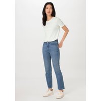 hessnatur Damen Jeans BEA High Rise Straight Cropped aus Bio-Denim - blau - Größe 33/30 von hessnatur