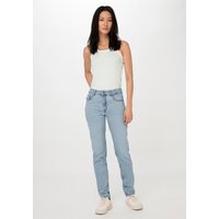 hessnatur Damen Jeans HANNA High Rise Mom aus Bio-Denim - blau - Größe 33/32 von hessnatur