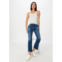 hessnatur Damen Jeans Kick Flared Slim aus Bio-Denim - blau - Größe 26/29 von hessnatur