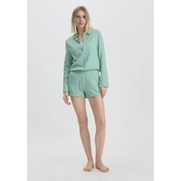 hessnatur Damen Musselin Schlafshorts Relaxed PURE COMFORT aus Bio-Baumwolle - grün - Größe 36 hessnatur Damen Musselin Schlafshorts Relaxed PURE COMFORT aus Bio-Baumwolle - grün - Größe 36 von hessnatur