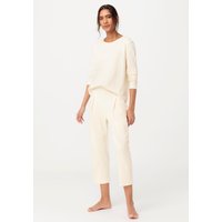 hessnatur Damen Pyjama Regular PURE NATURE aus Bio-Baumwolle - natur - Größe 36 von hessnatur