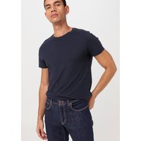 hessnatur Herren Basic T-Shirt Regular aus Bio-Baumwolle im 2er-Pack - blau - Größe 52 von hessnatur