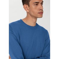 hessnatur Herren Pullover Regular aus Bio-Baumwolle - blau - Größe 48 von hessnatur