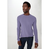 hessnatur Herren Pullover Regular aus Bio-Baumwolle - lila - Größe 48 von hessnatur