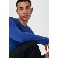 hessnatur Herren Slub Pullover Regular aus Bio-Baumwolle - blau - Größe 46 von hessnatur