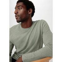 hessnatur Herren Slub Pullover Regular aus Bio-Baumwolle - grün - Größe 46 von hessnatur