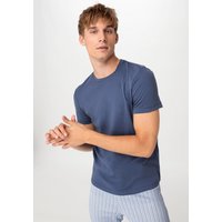 hessnatur Herren T-Shirt Regular PURE COTTON - blau - Größe 46 von hessnatur