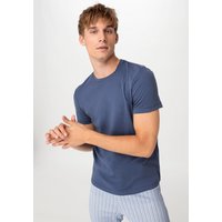 hessnatur Herren T-Shirt Regular PURE COTTON - blau - Größe 52 von hessnatur