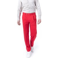 HILTL Herren Bundfaltenhose rot Baumwolle Classic Fit von hiltl