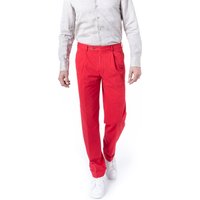 HILTL Herren Bundfaltenhose rot Baumwolle Classic Fit von hiltl