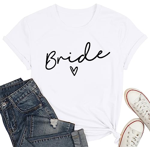 Damen JGA T-Shirt Team Bride Shirt Team Braut Shirt Für Frauen Junggesellenabschied Tshirt Brautjungfern-T-Shirts von hohololo