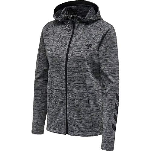 Hummel Damen Kapuzenjacke Selby Zip Hoodie 207687 Dark Grey Melange L von hummel