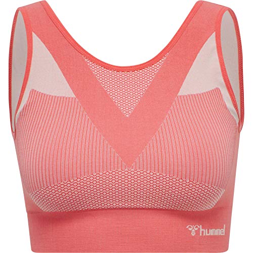 Hummel Damen Top Joy Seamless Sports TOP 210390 Eggnog/Sugar Coral S von hummel